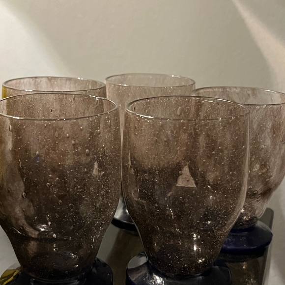 DAUM NANCY CORDIALS BUBBLEGLASS HANDBLOWN GLASS SET 5pc VERY RARE GLASS - Picture 9 of 16